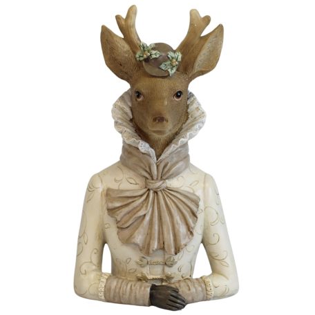 Elegáns krémszínű szarvas figura lány  - 23 cm - Várható érkezés: 2025.09.hó