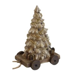 Natur dekoráció karácsonyfa - 10 cm