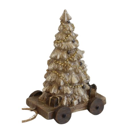 Natur dekoráció karácsonyfa - 10 cm