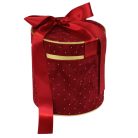  Karácsonyi bársony díszdoboz - Piros - 3 db-os szett