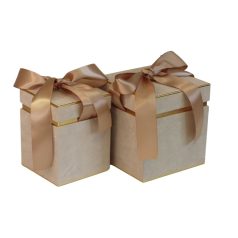 Bársony díszdobozok - Krém - 2db-os szett