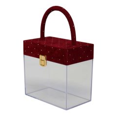  Átlátszó ajándékdoboz kézitáska Lux - 17 cm