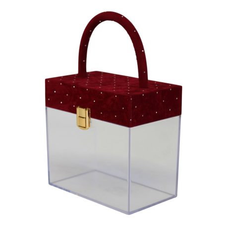 Átlátszó ajándékdoboz kézitáska Lux - 17 cm