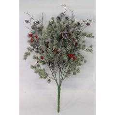 Tűlevelű ág tobozokkal és bogyókkal - 40 cm