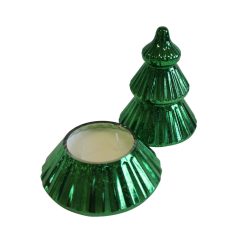 Zöld illatos gyertya karácsonyfa - 20 cm     