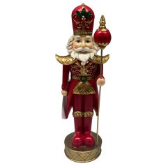 Piros karácsonyi Diótörő - 35 cm