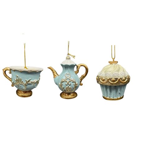 Karácsonyfadísz - Kék - Muffin - 5,5 cm