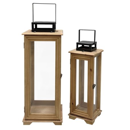 Fából készült modern lámpások - 2 db-os szett