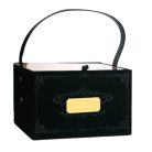 Bársony fekete és arany díszdoboz - 19 cm