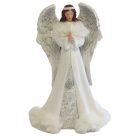 Fehér imádkozó angyal szobor - 27 cm 