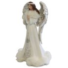 Fehér imádkozó angyal szobor - 27 cm 