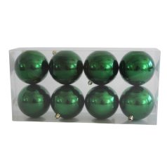 Zöld műanyag gömbök - 8 cm - 8 db/csomag