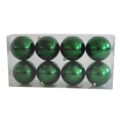 Zöld műanyag gömbök - 8 cm - 8 db/csomag