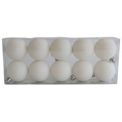 Fehér műanyag gömbök - 5 cm - 10 db/csomag