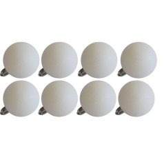   Karácsonyi gömbök glitteres - Fehér - 8 cm - 8 db/csomag - Várható érkezés: 2025.09.hó
