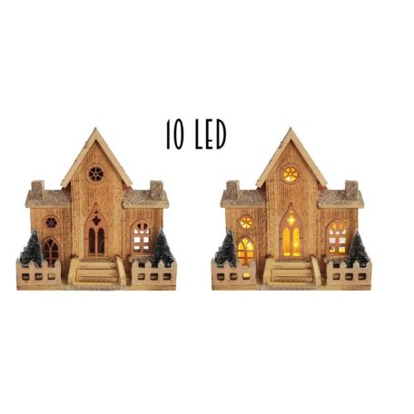Templom dekor barna havas - 10 LED-es - 30 cm