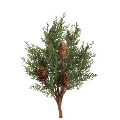 Zöld ág tobozokkal - 40 cm
