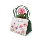 Ajándéktáska - Virágos mintával - 16 cm  