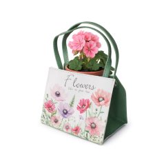 Ajándéktáska - Virágos mintával - 16 cm  