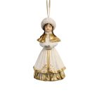 Karácsonyfadísz –Fehér-arany -  Kislány - 11 cm