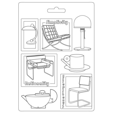 Lágy PVC öntőforma - A5 - Bauhaus - székek - K3PTA-5627