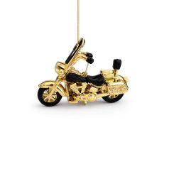 Karácsonyfadísz - Motorkerékpár - Arany - 10 cm