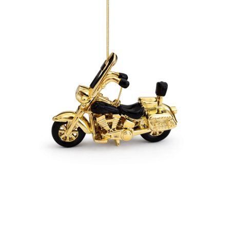 Karácsonyfadísz - Motorkerékpár - Arany - 10 cm