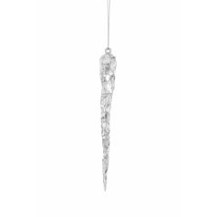 Karácsonyfadísz - Kristályos karácsonyi jégcsap - 13 cm