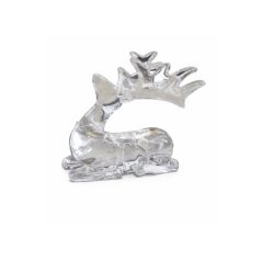 Karácsonyi dekor - Jeges szarvas fekvő - 9 cm