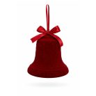 Karácsonyfadísz - Bordó bársony csengő - 20 cm