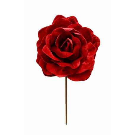 Piros bársony rózsa - 20 cm