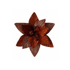 Barna karácsonyi rózsa - 28 cm