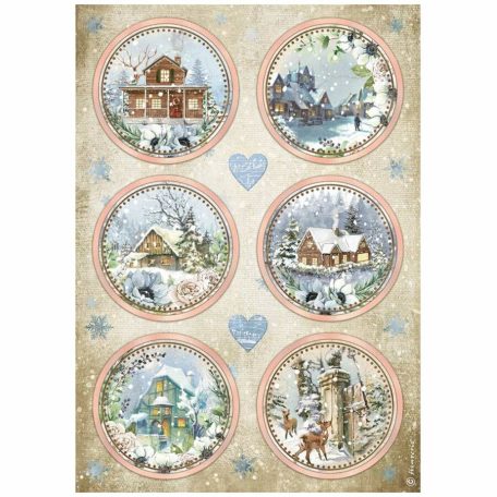 Stamperia rizspapír - A4 - 21x30 cm - Romantic Cozy winter  - DFSA-4711 - Raktáron