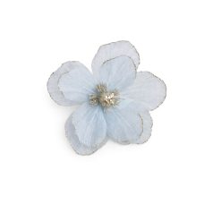 Világoskék magnólia csiptetővel - 19 cm