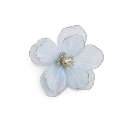 Világoskék magnólia csiptetővel - 19 cm