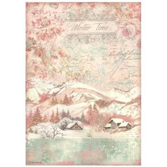   Stamperia rizspapír - A4 - 21x30 cm - Sweet winter time - DFSA-4726