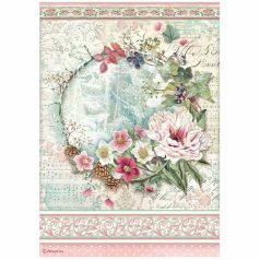   Stamperia rizspapír - A4 - 21x30 cm - Sweet winter garland - DFSA-4729