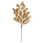 Arany dekorációs ág levelekkel - 65 cm
