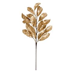 Arany dekorációs ág levelekkel - 65 cm