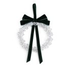Luxus függődísz zöld masnival - 18 cm