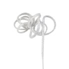 Karácsonyfadísz - Fehér csillogó spirál karácsonyfára - 90 cm