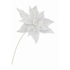 Fehér jeges karácsonyi rózsa - 45 cm