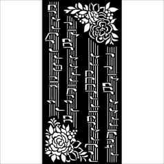 Stamperia stencil - 12x15 cm - Christmas music - KSTDL-73 