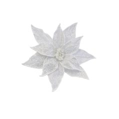 Fehér jeges karácsonyi rózsa - 45 cm