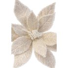 LUX Krémszínű karácsonyi rózsa - 45 cm