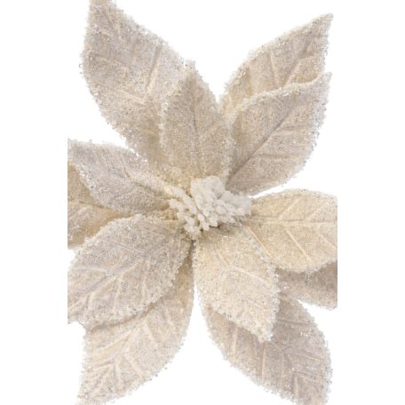 LUX Krémszínű karácsonyi rózsa - 45 cm