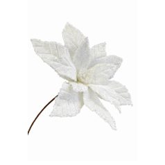 LUX fehér karácsonyi rózsa - 45 cm