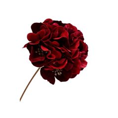 Bordó bársony hortenzia - 45 cm