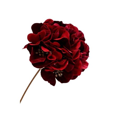 Bordó bársony hortenzia - 45 cm