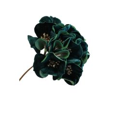 Smaragdzöld bársony hortenzia - 45 cm